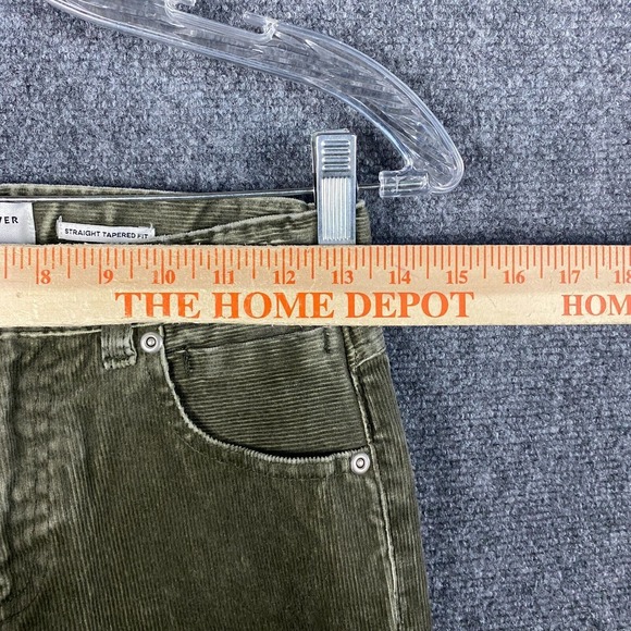 Quicksilver Corduroy Pants Men's 25x25 Straight Tapered Fit Youth Green Cotton‎ - Picture 3 of 10